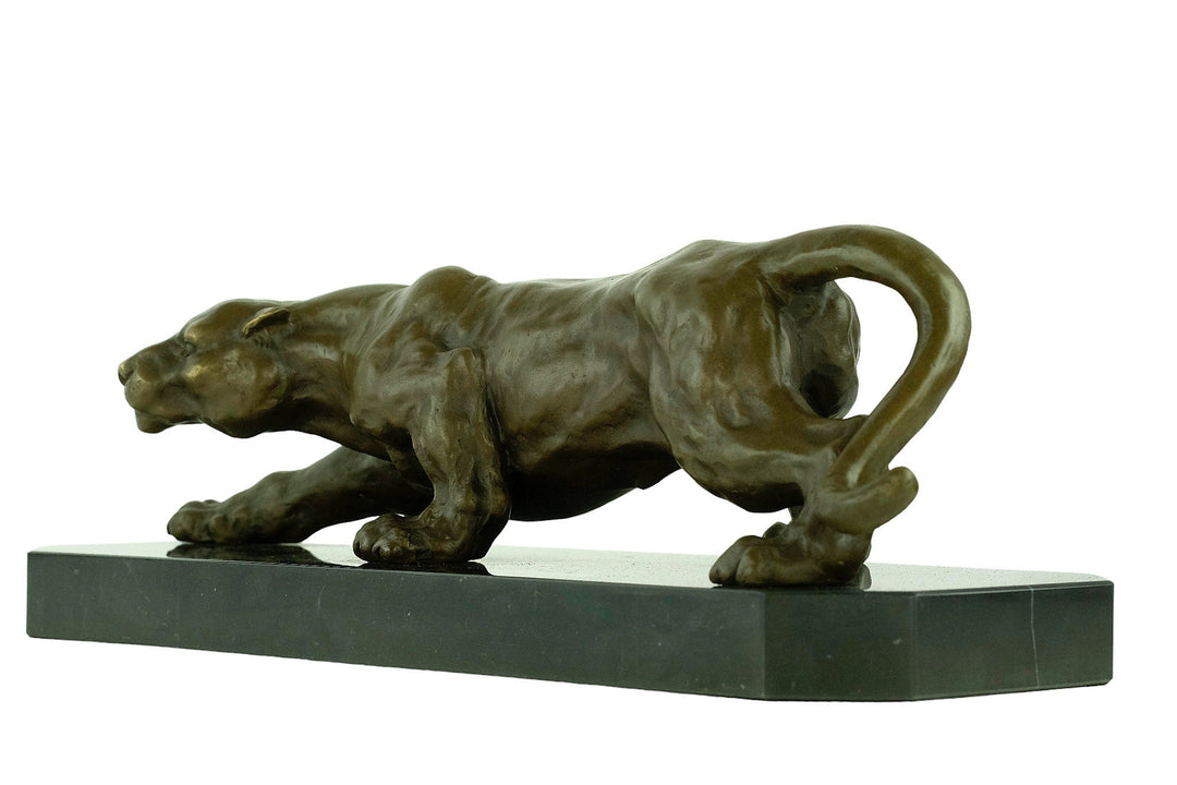 Bronze Panther Sculpture Animal Art Figurine Prowling Panther Bronze Panther Statue Panther Lovers Gift Panther Decoration Wildlife Figurine