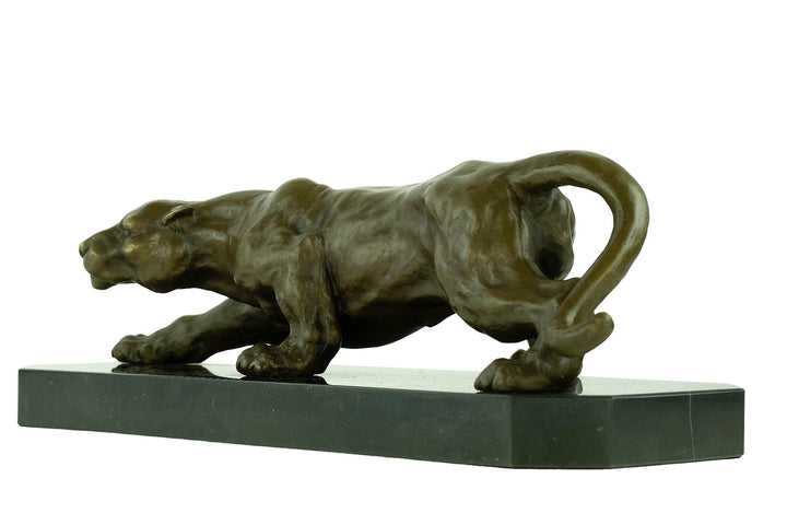 Bronze Panther Sculpture Animal Art Figurine Prowling Panther Bronze Panther Statue Panther Lovers Gift Panther Decoration Wildlife Figurine