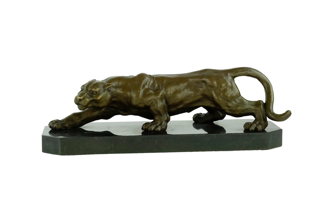Bronze Panther Sculpture Animal Art Figurine Prowling Panther Bronze Panther Statue Panther Lovers Gift Panther Decoration Wildlife Figurine