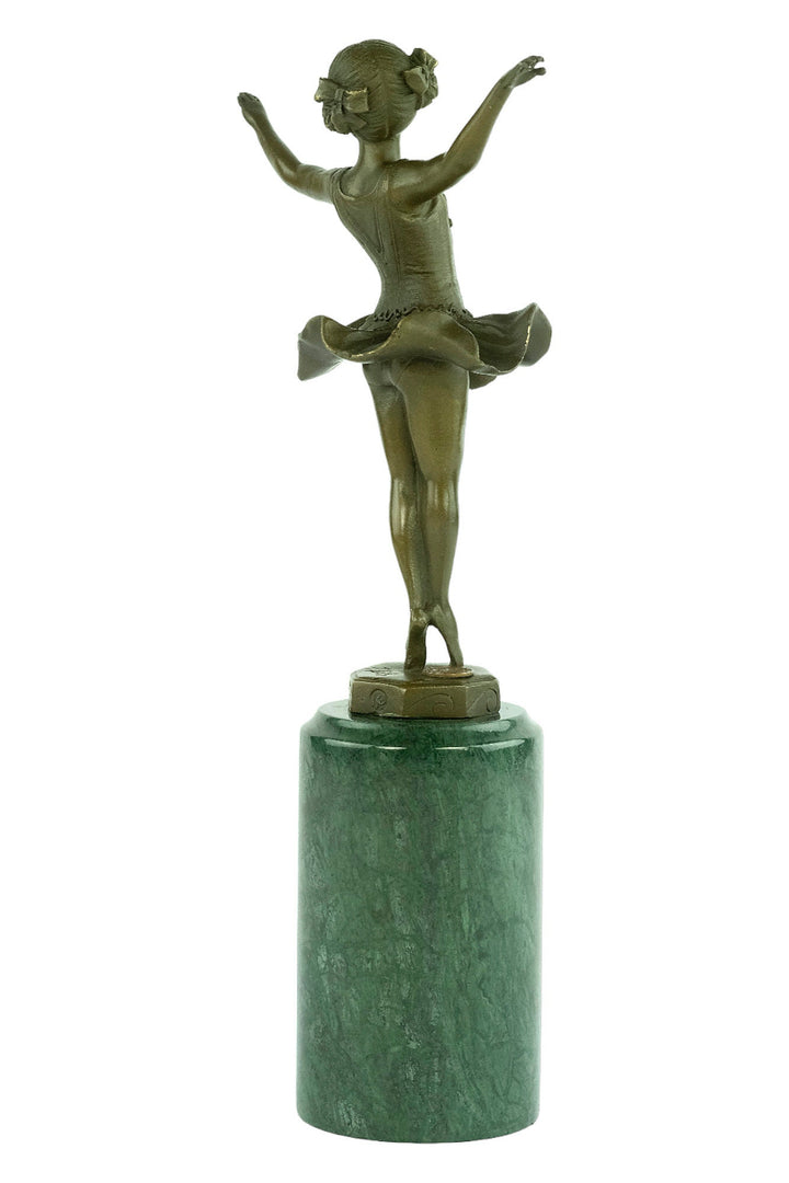 Bronze Ballerina Sculpture in Art Deco Style Ferdinand Preiss Young Ballerina Figurine Bronze Ballet Dancer Sculpture Art Deco Statue Dancer