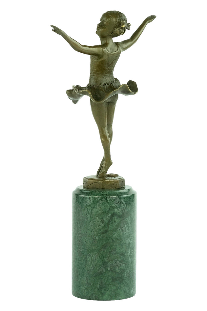 Bronze Ballerina Sculpture in Art Deco Style Ferdinand Preiss Young Ballerina Figurine Bronze Ballet Dancer Sculpture Art Deco Statue Dancer