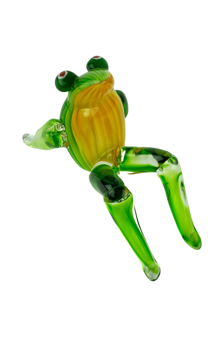 Glass Frog Sculpture in Murano Style Sitting Frog Figurine Frog Lovers Gift Design Frog Statue Glass Frog Statue Frog Decoration Frog Art