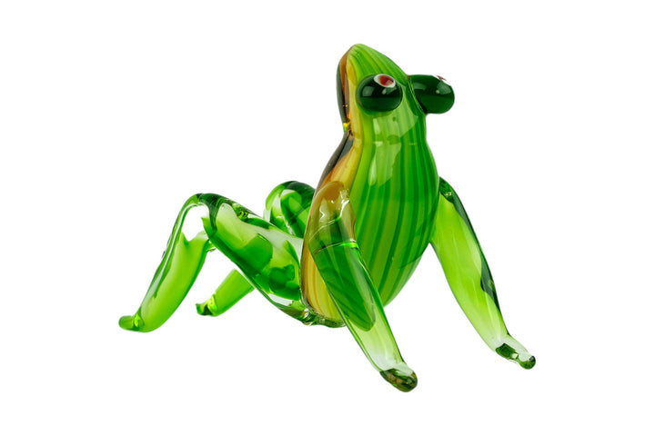 Glass Frog Sculpture in Murano Style Sitting Frog Figurine Frog Lovers Gift Design Frog Statue Glass Frog Statue Frog Decoration Frog Art