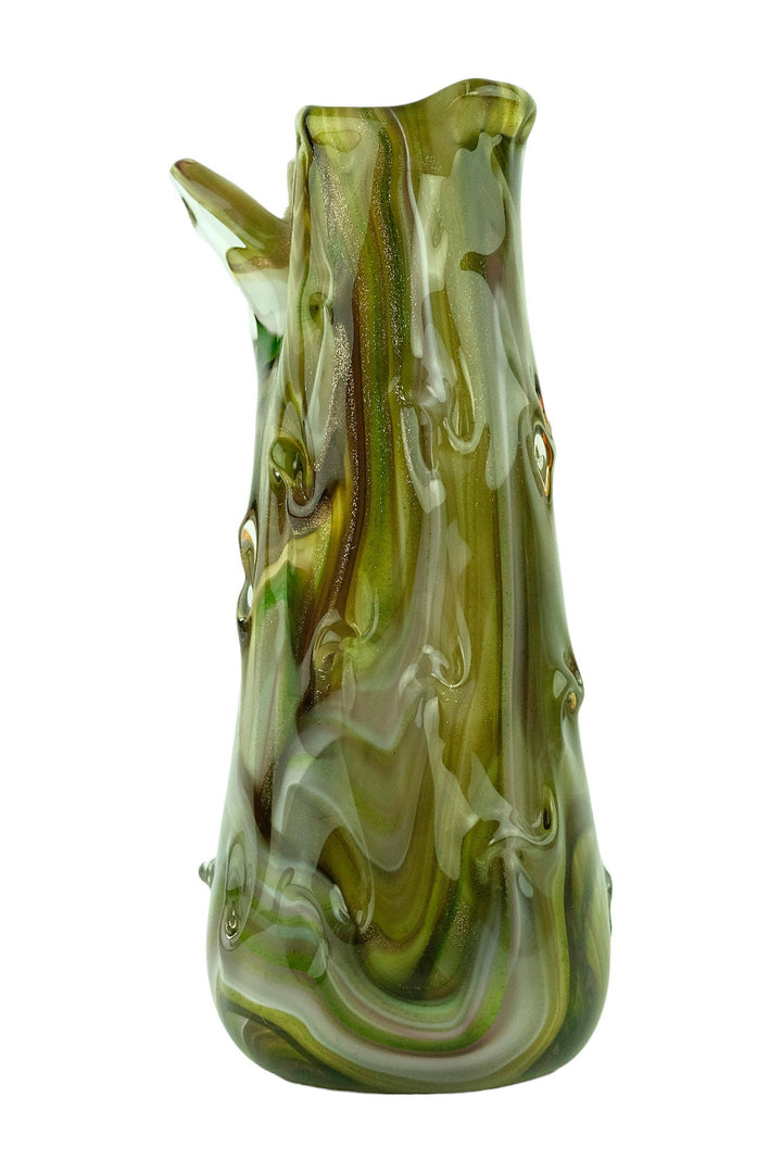 Glass Vase as Tree Trunk with Owl Inside in Murano Style Glass Design Vase Owl Lovers Gift Owl Decoration Unique Vase Decorative Vase Owls