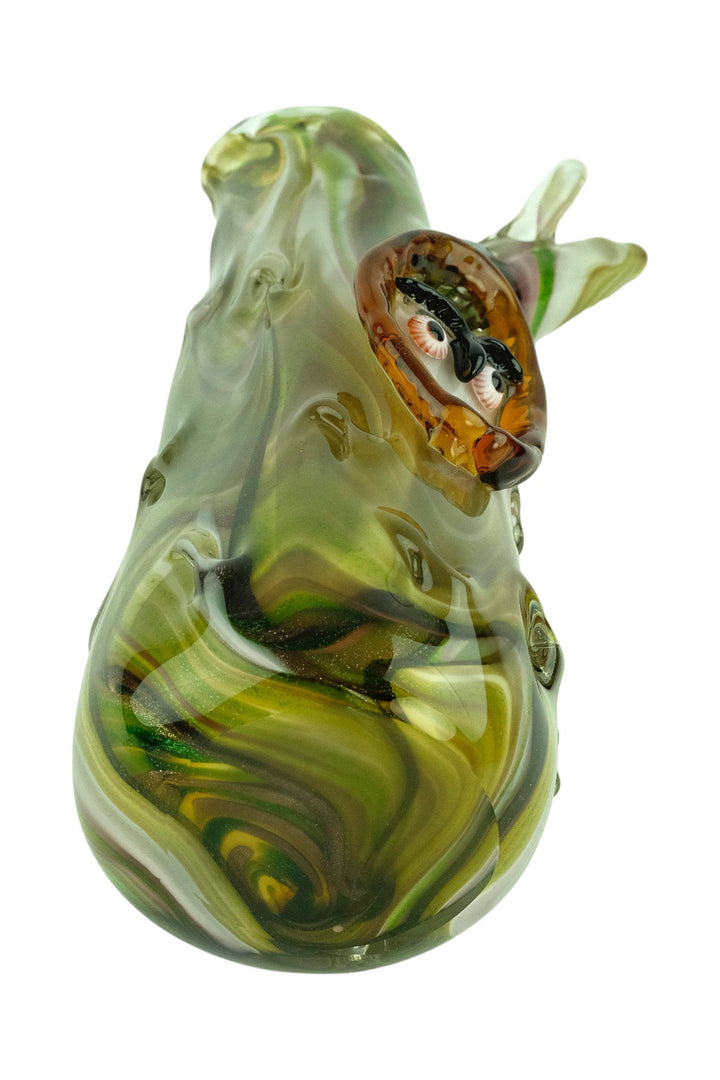 Glass Vase as Tree Trunk with Owl Inside in Murano Style Glass Design Vase Owl Lovers Gift Owl Decoration Unique Vase Decorative Vase Owls