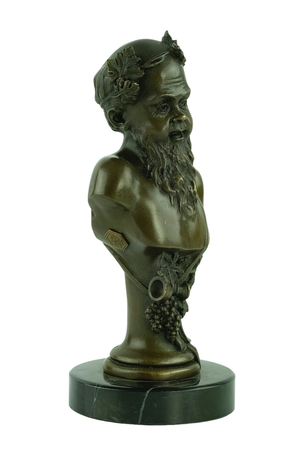 Bronze Bust of Bacchus the God of Wine Bronze Bacchus Sculpture Wine Lovers Gift Bronze Mythology Statue God of Wine Sculpture Wine Gift