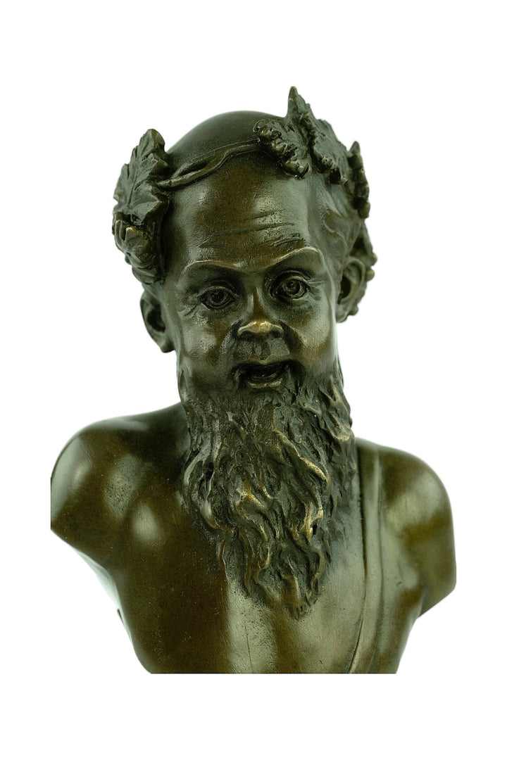 Bronze Bust of Bacchus the God of Wine Bronze Bacchus Sculpture Wine Lovers Gift Bronze Mythology Statue God of Wine Sculpture Wine Gift