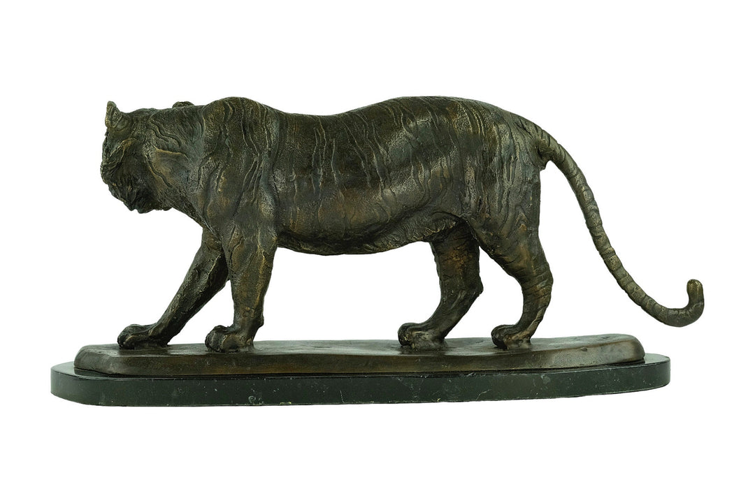 Large Bronze Tiger Sculpture Animal Art Statue Bronze Wildlife Sculpture Bronze Tiger Statue Tiger Decoration Tiger Art Hunting Decoration