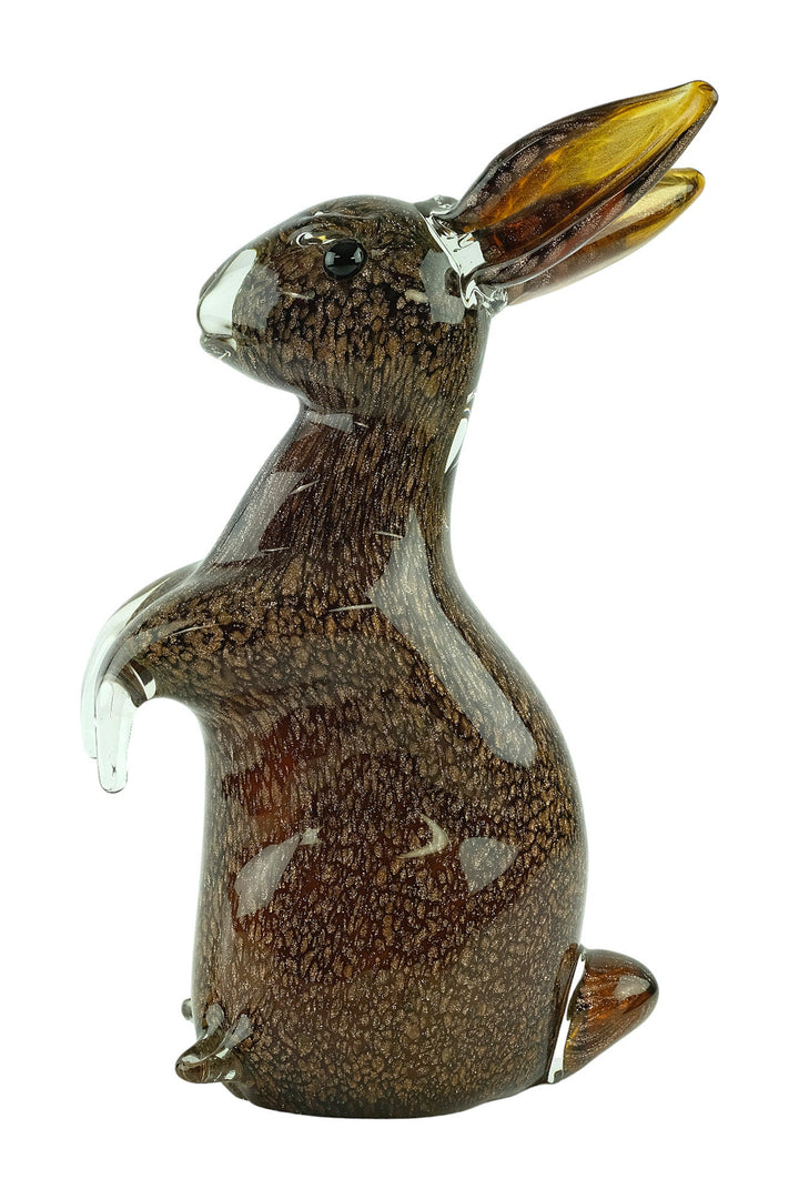 Glass Rabbit Sculpture in Murano Style Italian Design Sculpture Rabbit Lovers Gift Animal Art Statue Glass Rabbit Figurine Rabbit Decoration