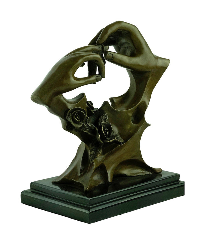 Bronze Wedding Sculpture of Putting on the Ring by Milo Bronze Wedding Gift Modern Sculpture Wedding Decoration Wedding Gift for Couples
