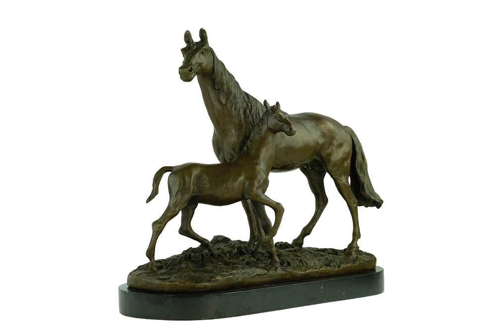 Bronze Horse and Foal Sculpture Mare and Foal Statue Animal Art Figurine Horse Lovers Gift Bronze Horse Sculpture Horse Figurine Art Statue
