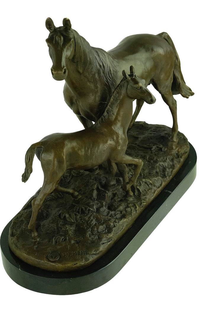 Bronze Horse and Foal Sculpture Mare and Foal Statue Animal Art Figurine Horse Lovers Gift Bronze Horse Sculpture Horse Figurine Art Statue