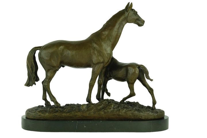 Bronze Horse and Foal Sculpture Mare and Foal Statue Animal Art Figurine Horse Lovers Gift Bronze Horse Sculpture Horse Figurine Art Statue