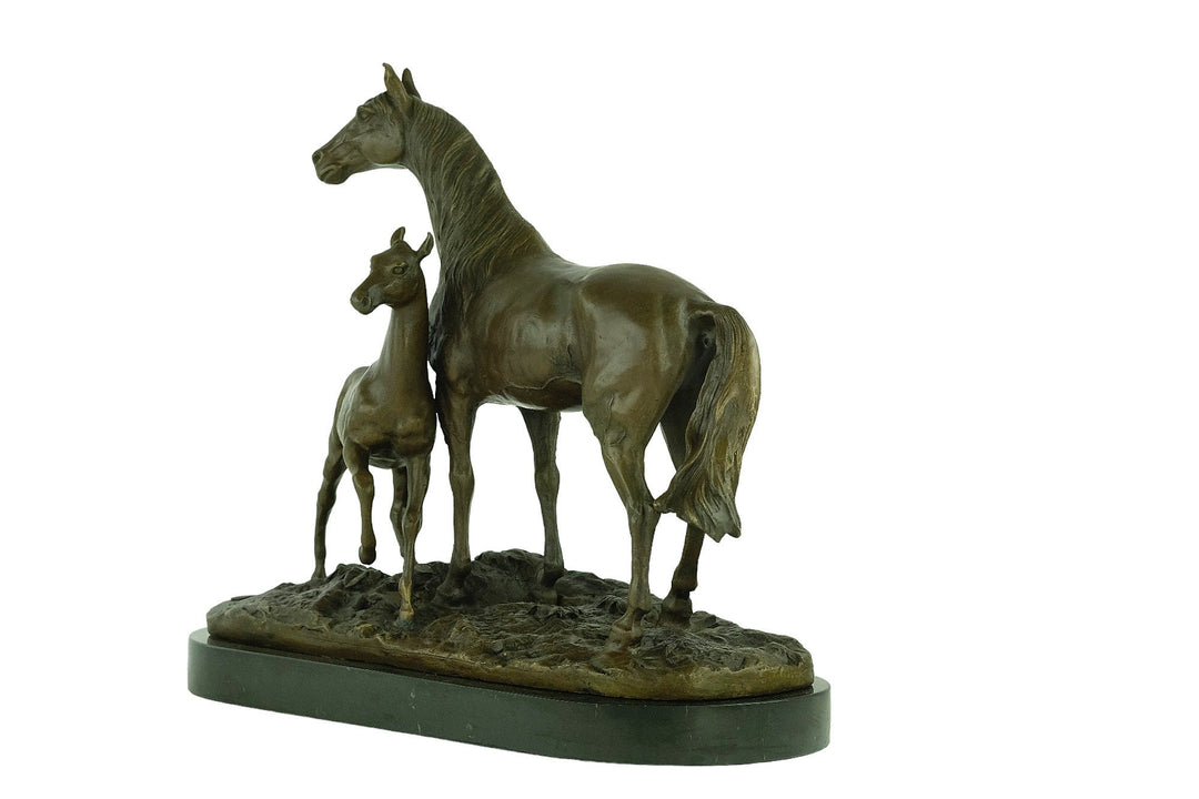 Bronze Horse and Foal Sculpture Mare and Foal Statue Animal Art Figurine Horse Lovers Gift Bronze Horse Sculpture Horse Figurine Art Statue