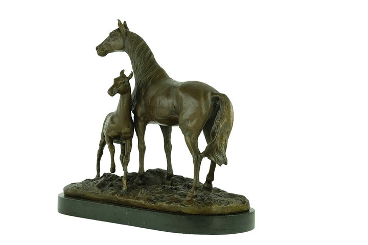 Bronze Horse and Foal Sculpture Mare and Foal Statue Animal Art Figurine Horse Lovers Gift Bronze Horse Sculpture Horse Figurine Art Statue