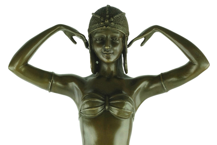 Bronze Dancer Sculpture in Art Deco Style Bronze Female Statue Scarab Dancer Bronze Chiparus Sculpture Art Deco Sculpture Female Art Statue