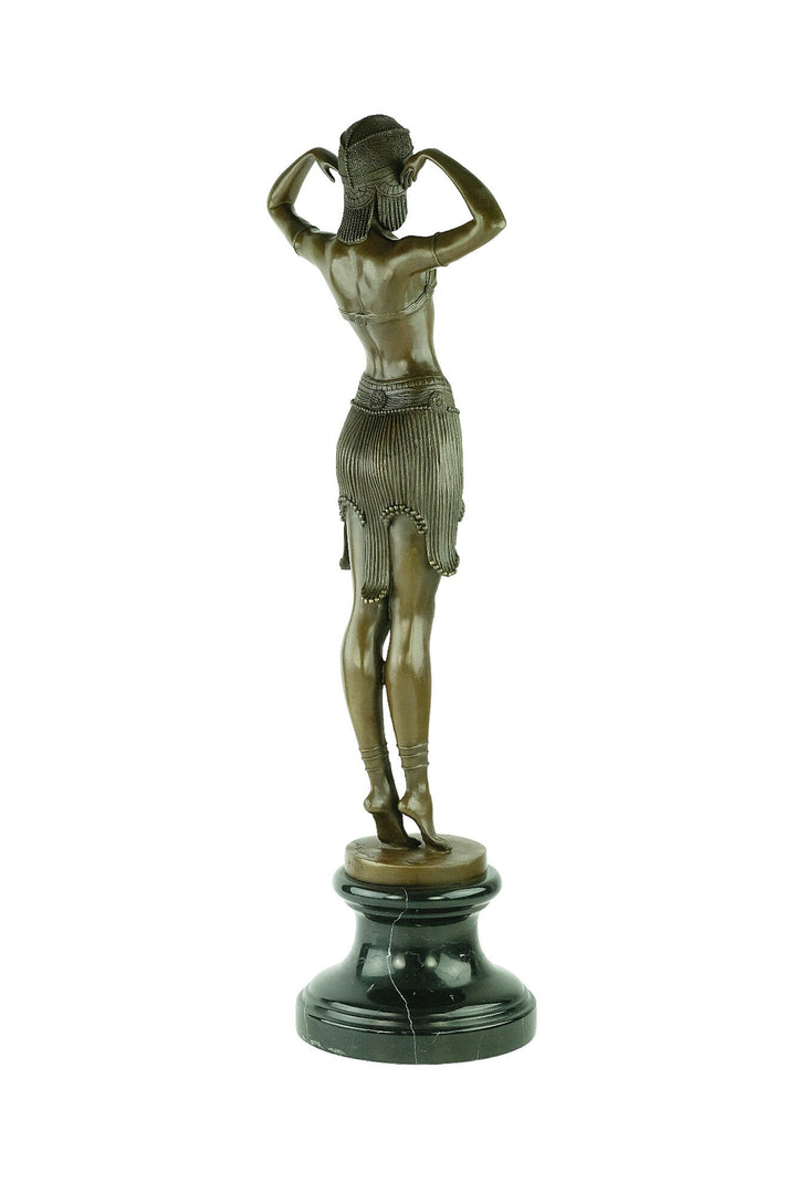 Bronze Dancer Sculpture in Art Deco Style Bronze Female Statue Scarab Dancer Bronze Chiparus Sculpture Art Deco Sculpture Female Art Statue