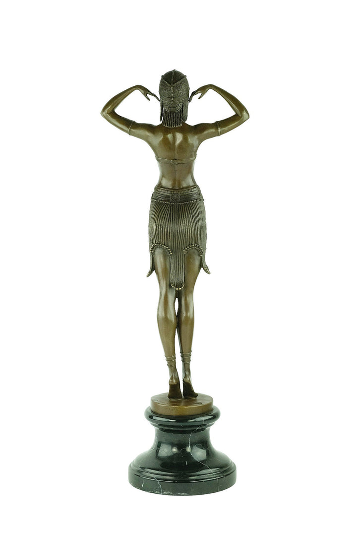 Bronze Dancer Sculpture in Art Deco Style Bronze Female Statue Scarab Dancer Bronze Chiparus Sculpture Art Deco Sculpture Female Art Statue