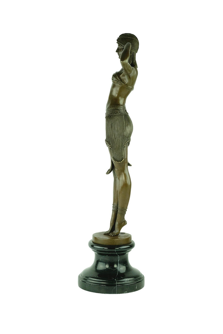 Bronze Dancer Sculpture in Art Deco Style Bronze Female Statue Scarab Dancer Bronze Chiparus Sculpture Art Deco Sculpture Female Art Statue