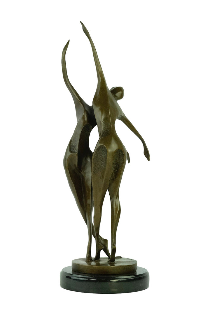 Bronze Dancing Couple Sculpture Modern Bronze Dancing Statue Abstract Bronze Sculpture Dancing Decoration Bronze Couple Sculpture Dance Gift