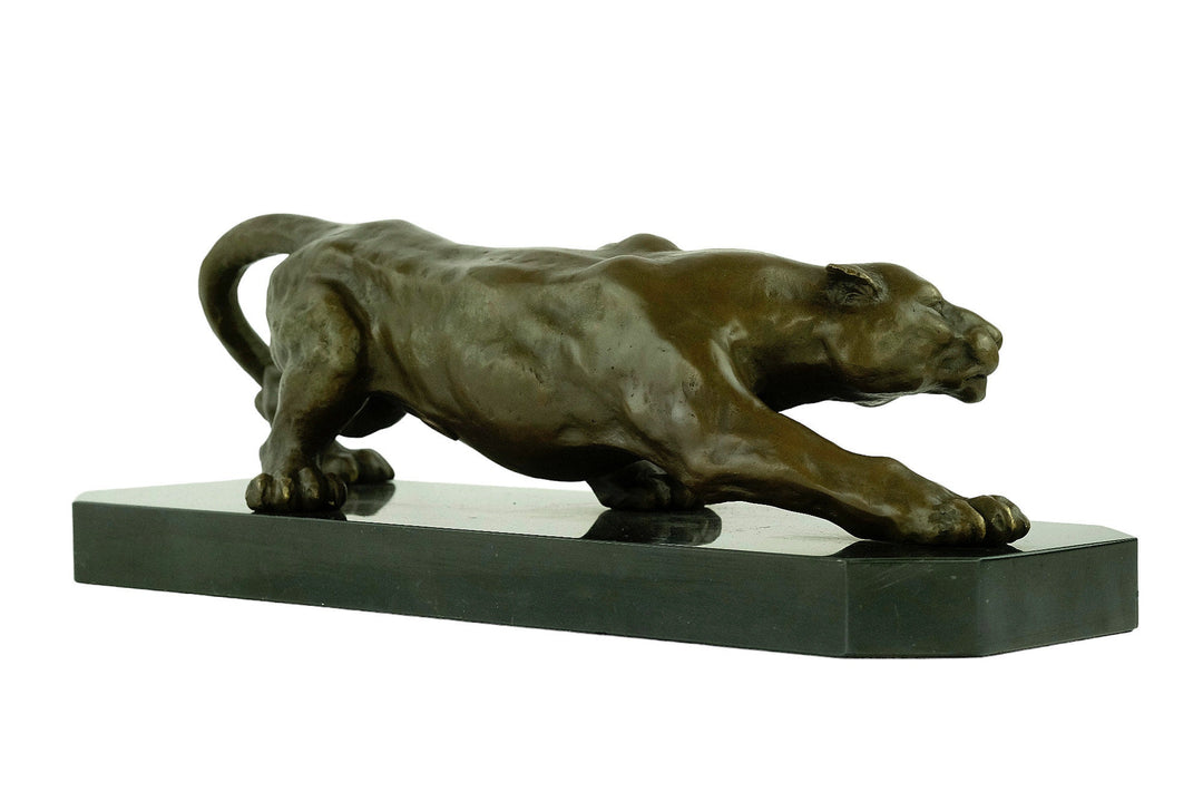 Bronze Panther Sculpture Animal Art Figurine Prowling Panther Bronze Panther Statue Panther Lovers Gift Panther Decoration Wildlife Figurine
