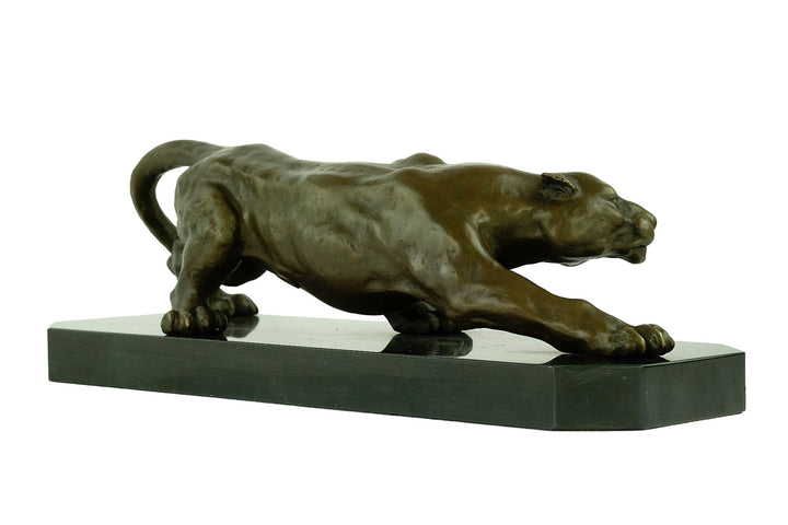 Bronze Panther Sculpture Animal Art Figurine Prowling Panther Bronze Panther Statue Panther Lovers Gift Panther Decoration Wildlife Figurine