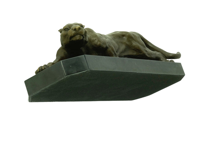 Bronze Panther Sculpture Animal Art Figurine Prowling Panther Bronze Panther Statue Panther Lovers Gift Panther Decoration Wildlife Figurine