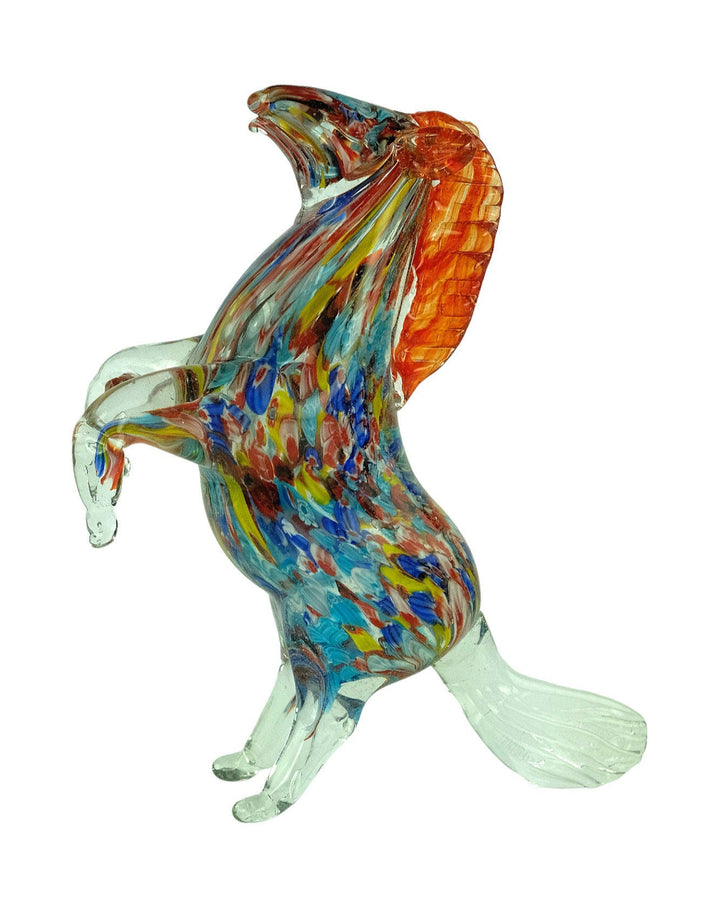 Glass Sculpture of a Rearing Horse in Murano Style Animal Art Figurine Horse Lovers Gift Italian Design Sculpture Horse Statue Horse Art