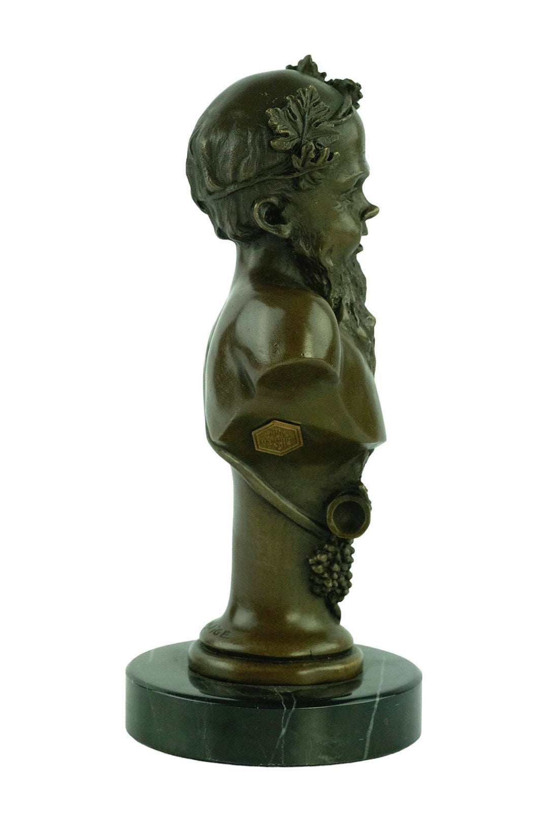 Bronze Bust of Bacchus the God of Wine Bronze Bacchus Sculpture Wine Lovers Gift Bronze Mythology Statue God of Wine Sculpture Wine Gift