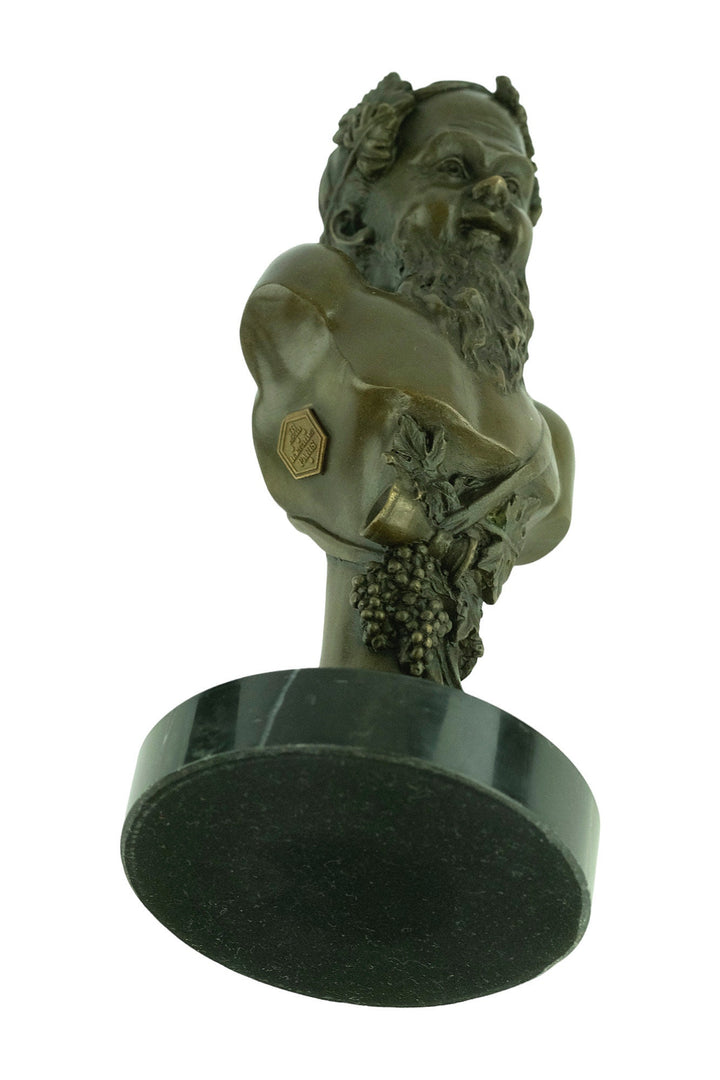 Bronze Bust of Bacchus the God of Wine Bronze Bacchus Sculpture Wine Lovers Gift Bronze Mythology Statue God of Wine Sculpture Wine Gift