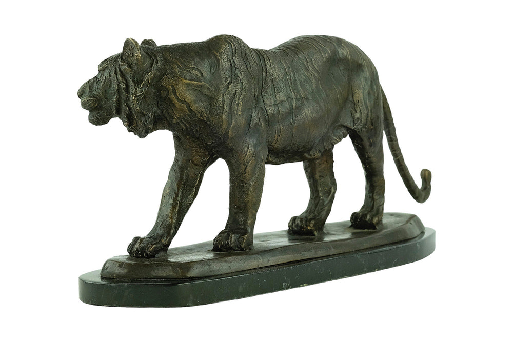 Large Bronze Tiger Sculpture Animal Art Statue Bronze Wildlife Sculpture Bronze Tiger Statue Tiger Decoration Tiger Art Hunting Decoration