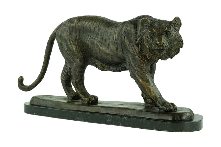 Large Bronze Tiger Sculpture Animal Art Statue Bronze Wildlife Sculpture Bronze Tiger Statue Tiger Decoration Tiger Art Hunting Decoration
