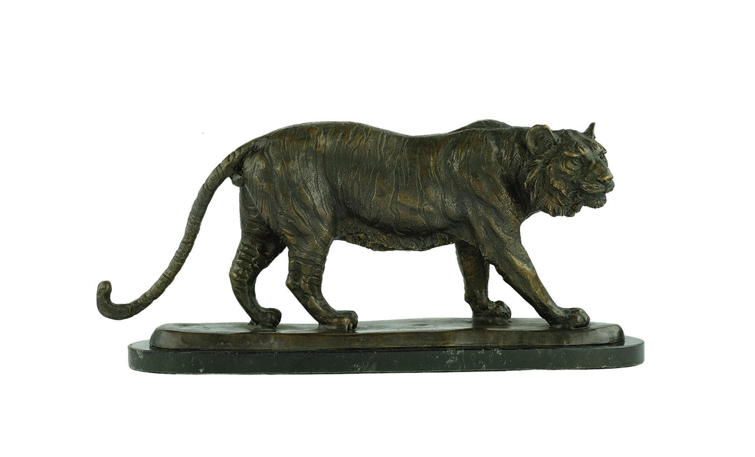 Large Bronze Tiger Sculpture Animal Art Statue Bronze Wildlife Sculpture Bronze Tiger Statue Tiger Decoration Tiger Art Hunting Decoration