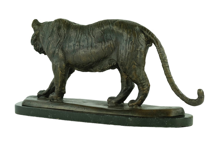 Large Bronze Tiger Sculpture Animal Art Statue Bronze Wildlife Sculpture Bronze Tiger Statue Tiger Decoration Tiger Art Hunting Decoration