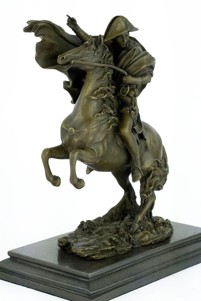 Bronze Sculpture of Napoleon on Horse Crossing the Alps Bronze Napoleon Statue Napoleon Art Bronze Art Sculpture Napoleon Collectable Figure