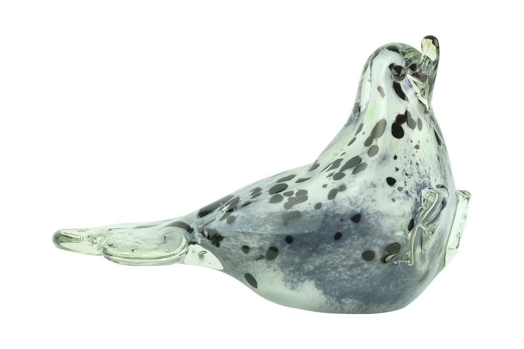 Glass Seal Sculpture in Murano Style Italian Design Sculpture Animal Figurine Design Glass Seal Nautical Sculpture Sea Life Decoration