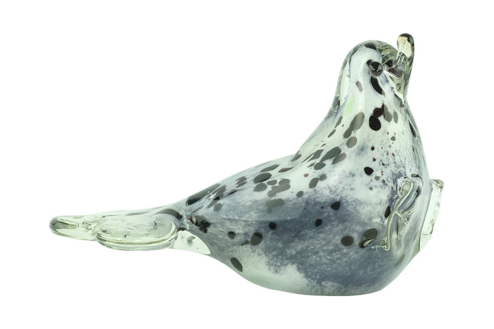 Glass Seal Sculpture in Murano Style Italian Design Sculpture Animal Figurine Design Glass Seal Nautical Sculpture Sea Life Decoration