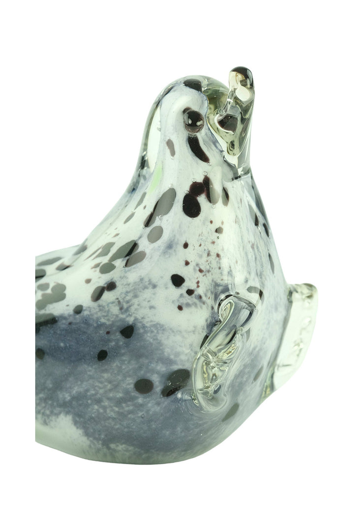 Glass Seal Sculpture in Murano Style Italian Design Sculpture Animal Figurine Design Glass Seal Nautical Sculpture Sea Life Decoration