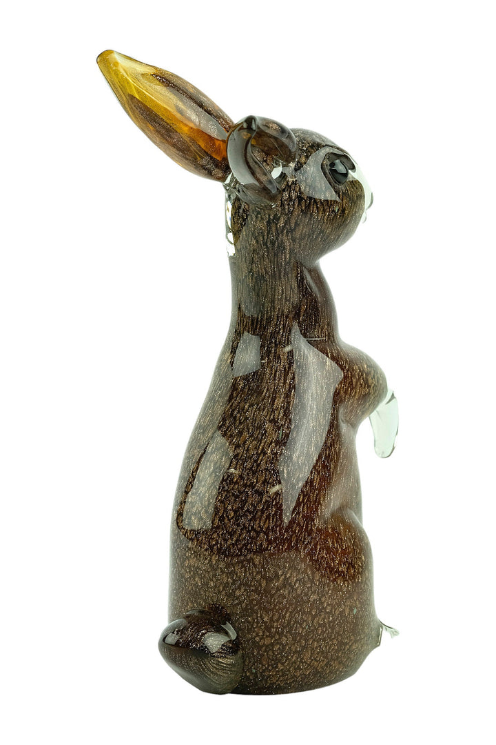 Glass Rabbit Sculpture in Murano Style Italian Design Sculpture Rabbit Lovers Gift Animal Art Statue Glass Rabbit Figurine Rabbit Decoration