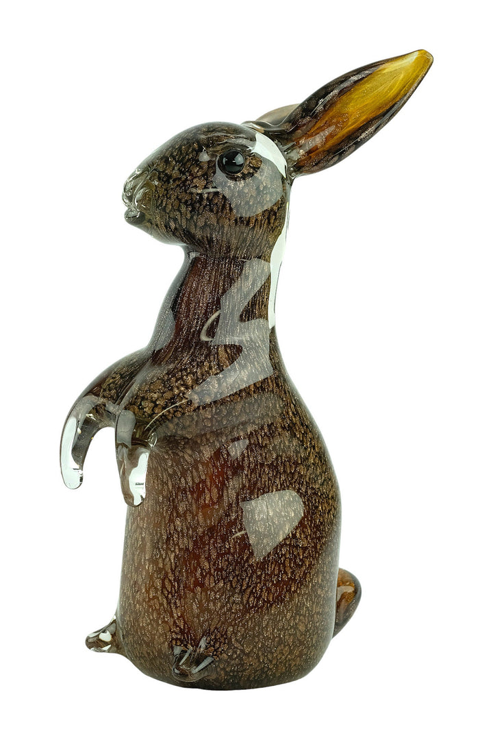 Glass Rabbit Sculpture in Murano Style Italian Design Sculpture Rabbit Lovers Gift Animal Art Statue Glass Rabbit Figurine Rabbit Decoration
