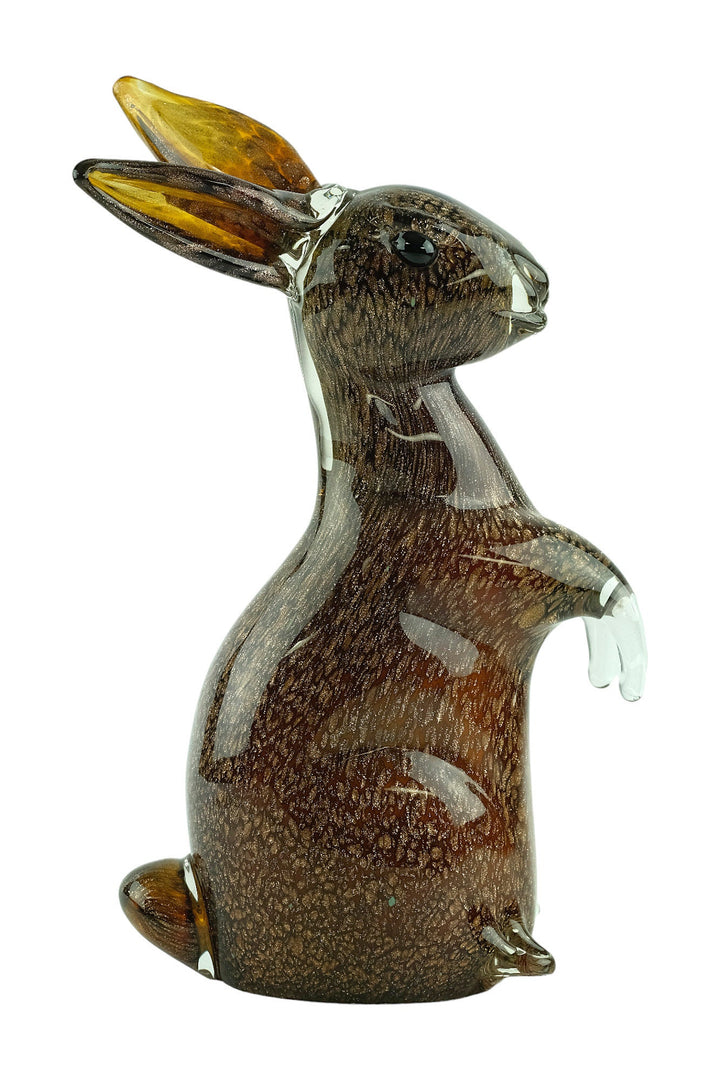 Glass Rabbit Sculpture in Murano Style Italian Design Sculpture Rabbit Lovers Gift Animal Art Statue Glass Rabbit Figurine Rabbit Decoration