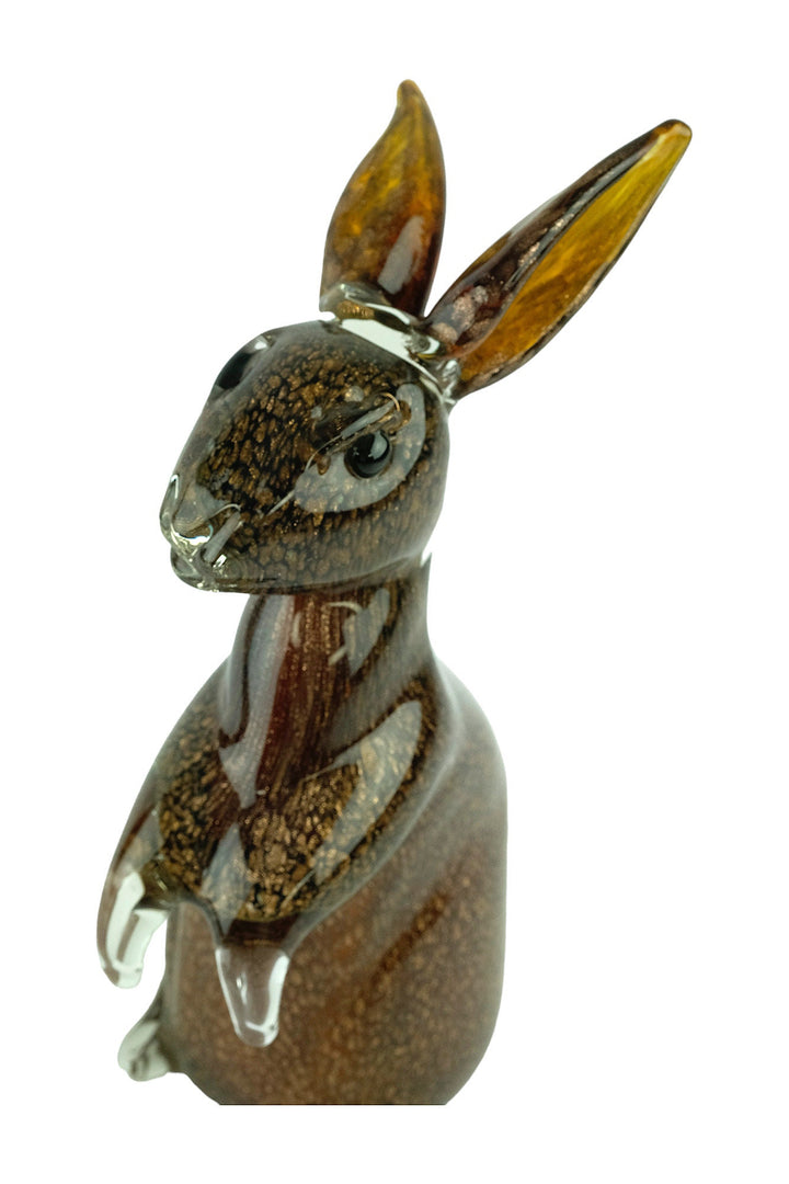 Glass Rabbit Sculpture in Murano Style Italian Design Sculpture Rabbit Lovers Gift Animal Art Statue Glass Rabbit Figurine Rabbit Decoration