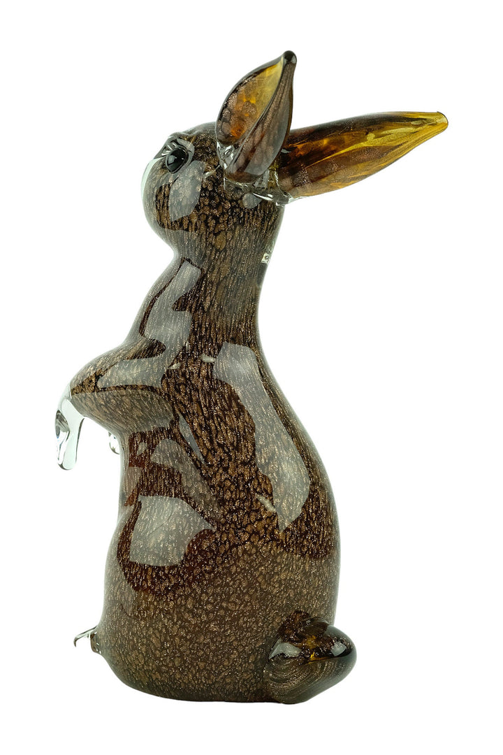 Glass Rabbit Sculpture in Murano Style Italian Design Sculpture Rabbit Lovers Gift Animal Art Statue Glass Rabbit Figurine Rabbit Decoration