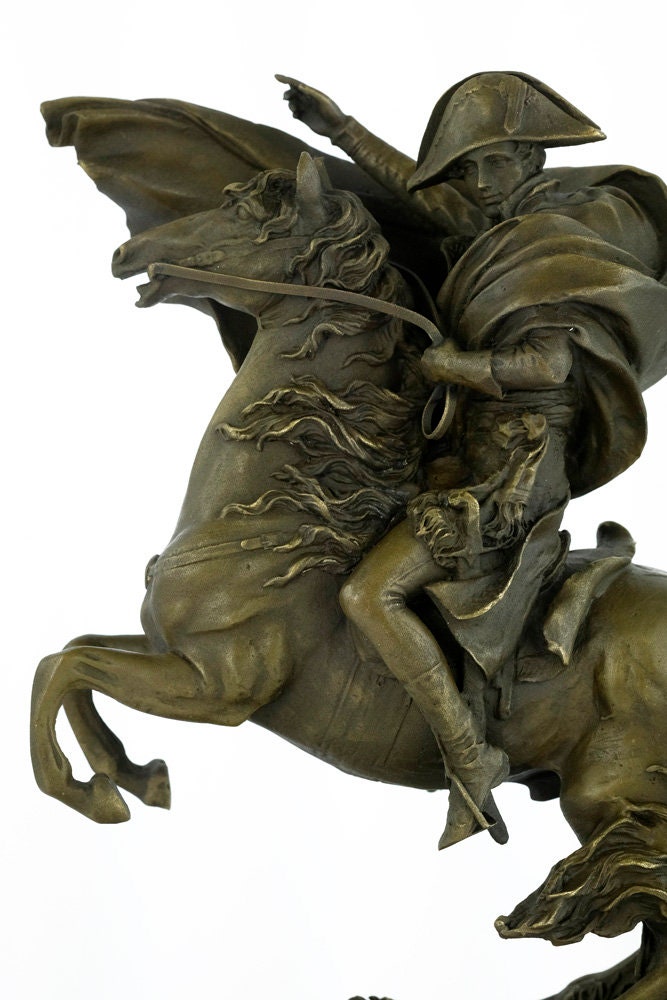 Bronze Sculpture of Napoleon on Horse Crossing the Alps Bronze Napoleon Statue Napoleon Art Bronze Art Sculpture Napoleon Collectable Figure