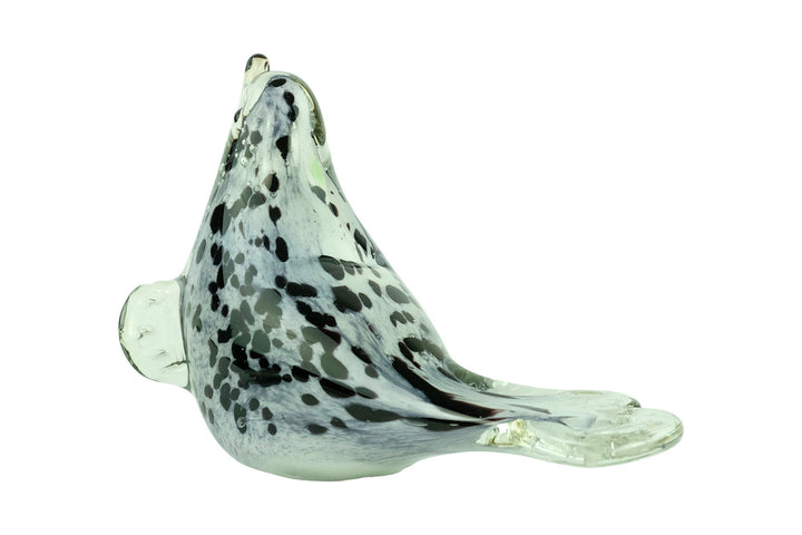 Glass Seal Sculpture in Murano Style Italian Design Sculpture Animal Figurine Design Glass Seal Nautical Sculpture Sea Life Decoration
