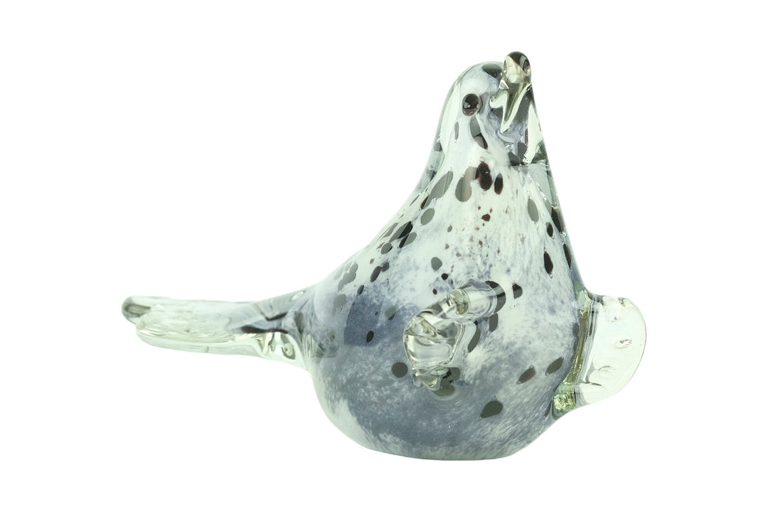 Glass Seal Sculpture in Murano Style Italian Design Sculpture Animal Figurine Design Glass Seal Nautical Sculpture Sea Life Decoration