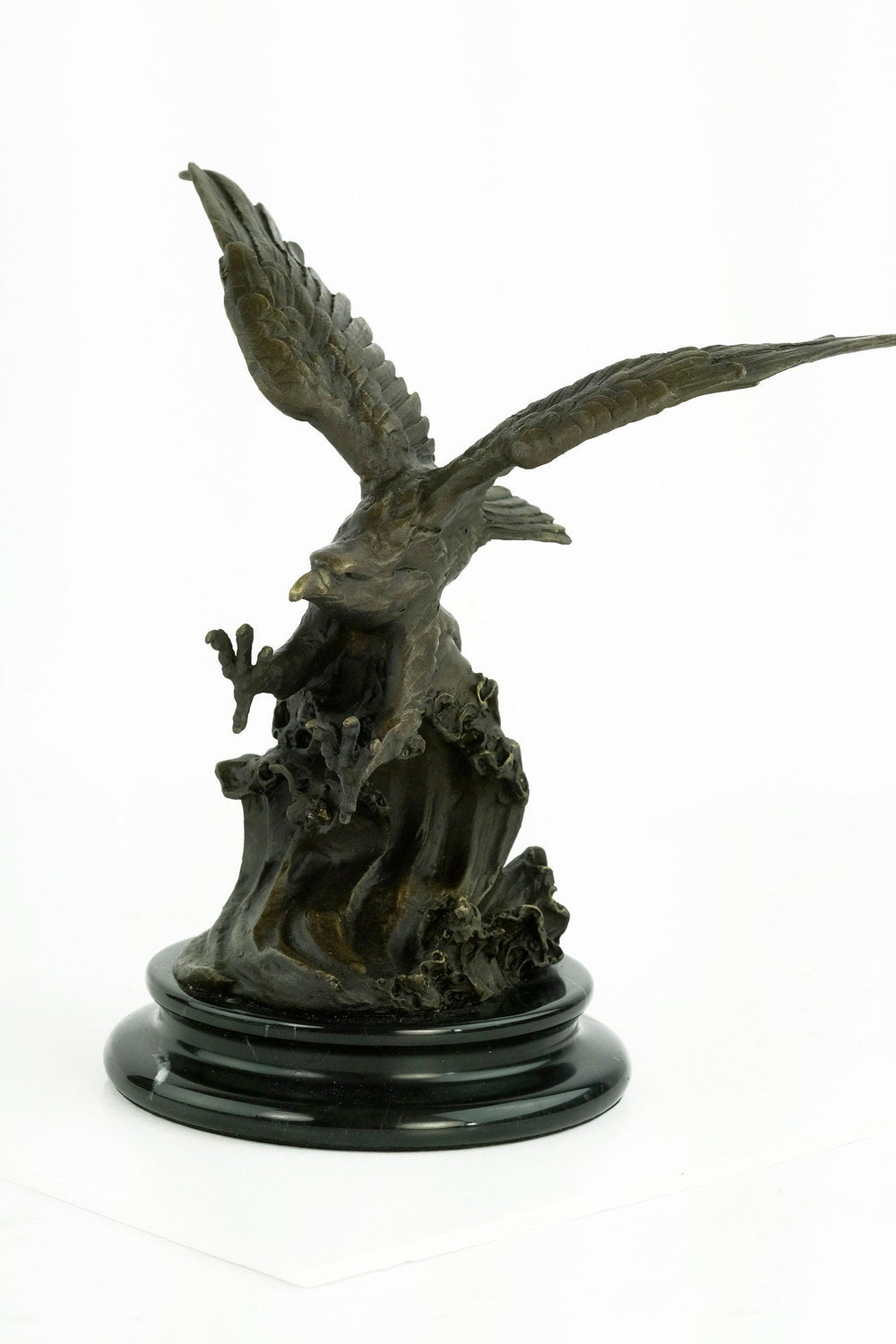 Bronze Eagle Statue Fishing Eagle Sculpture Wildlife Sculpture Animal Art Statue Flying Eagle Sculpture Bald Eagle Sculpture Milo Statue
