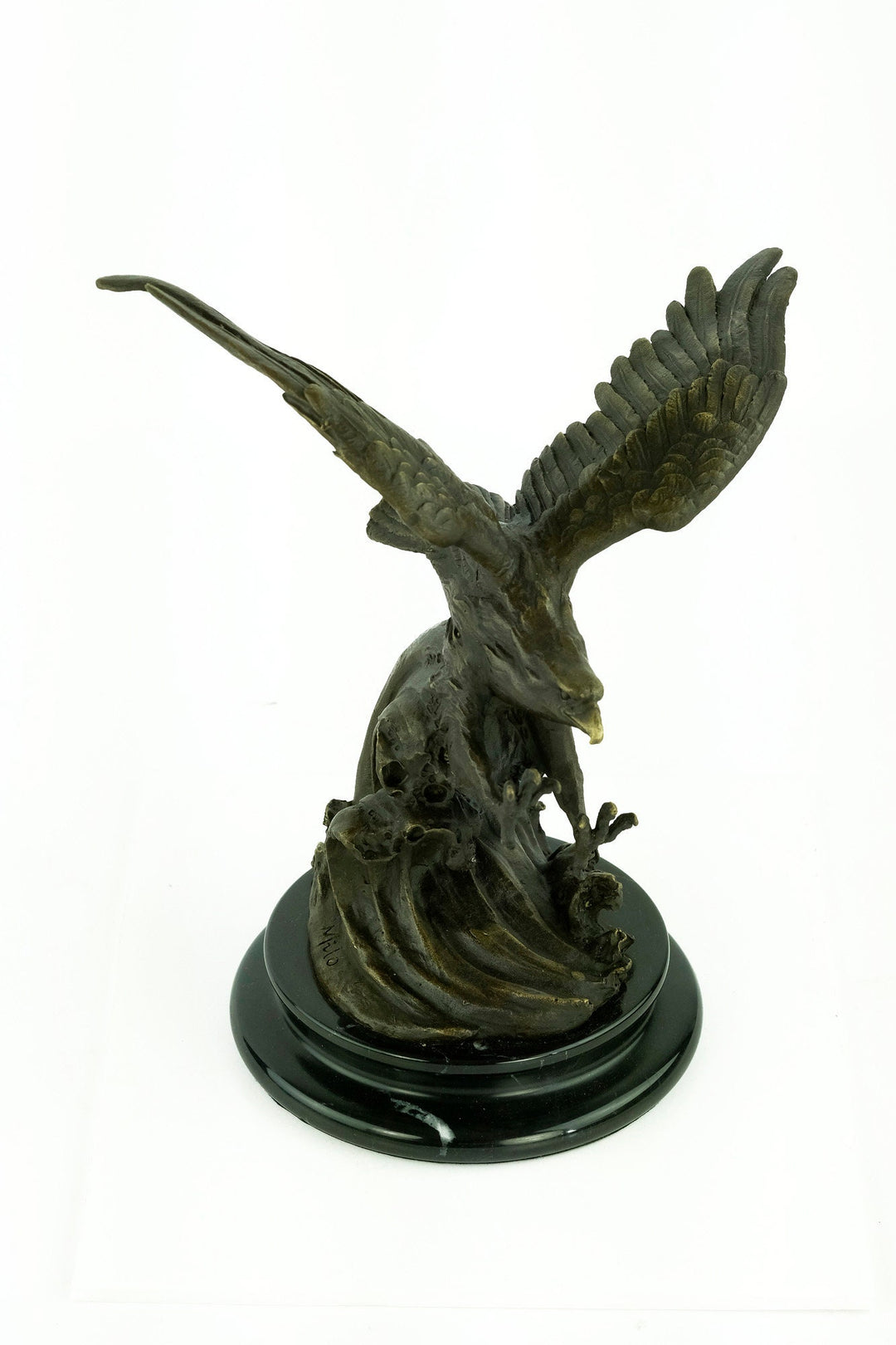 Bronze Eagle Statue Fishing Eagle Sculpture Wildlife Sculpture Animal Art Statue Flying Eagle Sculpture Bald Eagle Sculpture Milo Statue