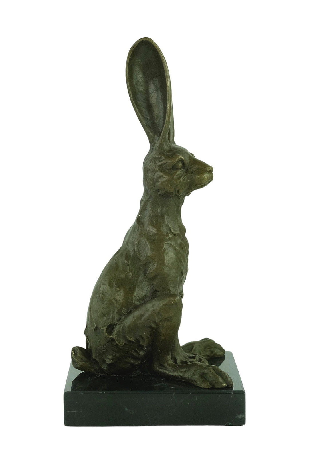 Bronze Hare Sculpture by Milo Animal Art Statue Bronze Sitting Hare Sculpture Hunting Decoration Bronze Animal Statue Hunting Sculpture