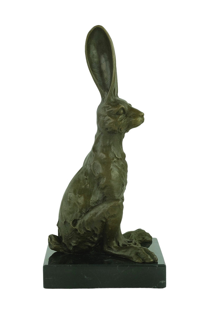 Bronze Hare Sculpture by Milo Animal Art Statue Bronze Sitting Hare Sculpture Hunting Decoration Bronze Animal Statue Hunting Sculpture